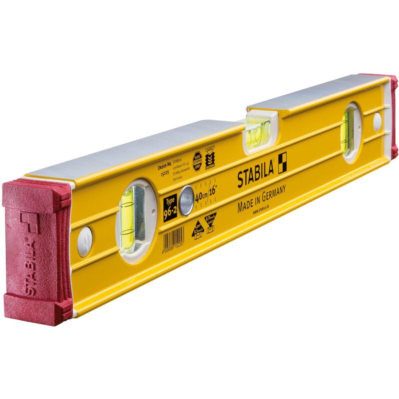 96-2-40 Spirit Level 3 Vial 15225 40cm STB96240 - Stabila