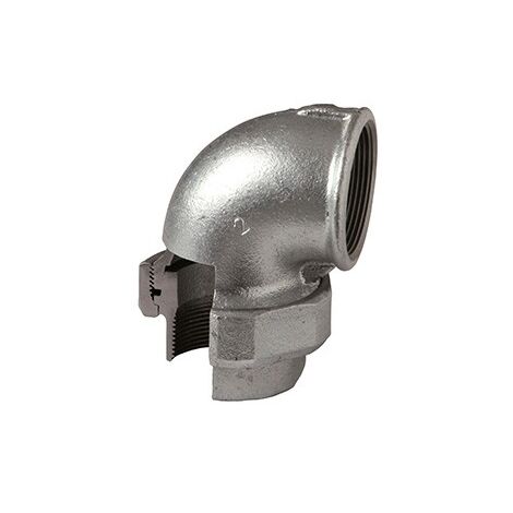 96 - Bocchettone curvo FF 1" conico in ghisa zincata 09625005 - -  EURACCORDI - -