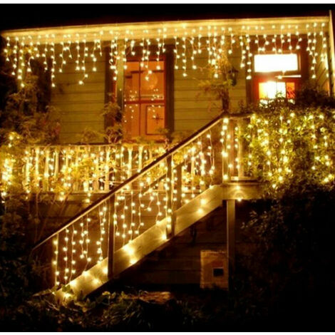 96 LED String Lights Curtain Wire String Lights Outdoor Indoor Decoration Carnival Party Light