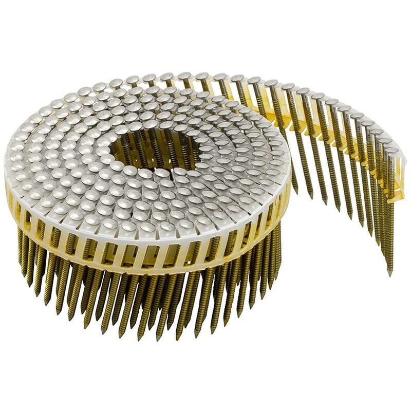 1050 CLOUS ROULEAUX PLATS 15/16° 2.5 x 55 crantés Inox A2 Bombée liaison pvc,6 rouleaux