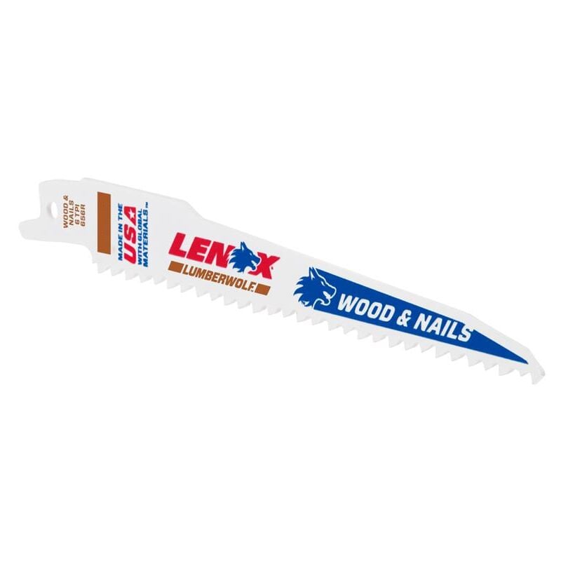 LumberWolf Reciprocating Saw Blade 152 x 19 x 1.3mm 6 tpi 25 Pack - Lenox