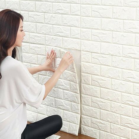 965471 Papel efecto 3D PE Madera Oscura resiste los golpes y sonidos 70x70cm