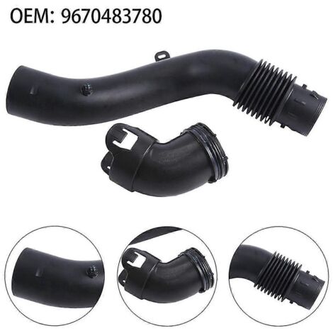 9670483780 Tuyau de raccordement du filtre à air pour voiture, admission d'air, compatible avec 3008, 408, 508, C3, C4 et C5