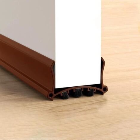 96cm Marron Calfeutrer Bas de Porte, Boudin de Porte Autocollant,Isolation Phonique Porte, Pour Portes de 3,5 à 5,5 cm d'épaisseur