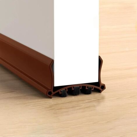 96cm Marron Calfeutrer Bas de Porte, Boudin de Porte Autocollant,Isolation Phonique Porte, Pour Portes de 3,5 à 5,5 cm d'épaisseur