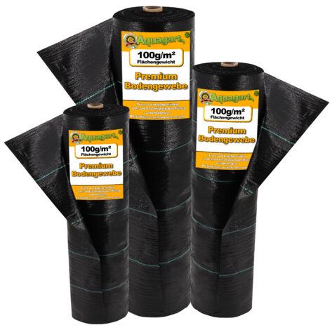 96m² Bodengewebe Unkrautfolie Mulchfolie 100g 2m breit