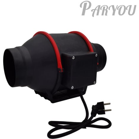 96mm Aérateur Extracteur d'air de Conduit Ventilateur Axial de Gaine 310m³/h pour Salle de Bain, Cave, Bureau ，extracteur d'air (96mm)