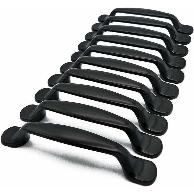 96MM)10x Cuisine Armoire Porte Poignées Placard Tiroir Chambre Meubles Tirer Entraxe 96MM,Aluminium,avec des vis