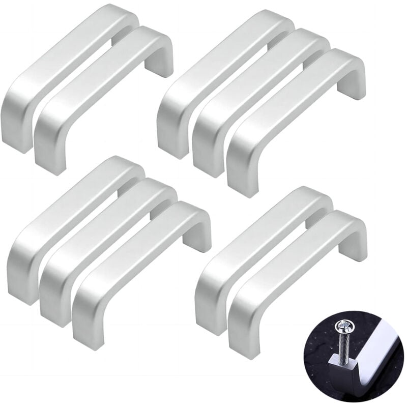 64MM),10pcs Mini Aluminium Cuisine Armoire Porte Poignées Placard Tiroir Chambre Meubles Tirer