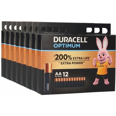 96x Duracell MN1500 AA Mignon Batterie Optimum (8x 12er Blister)