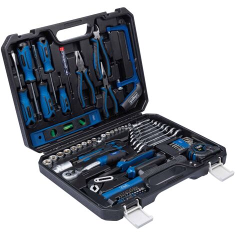 97-Piece Tool Set in Stable Plastic Case  Ergonomic Rubberized Grip  Professional DIY & Home Repair