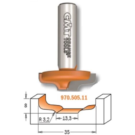 970.505.11 COUPE-PORTE HORIZONTAL EN MDF HW S=12 D=35X7.9X46 R=3.2 DROITE