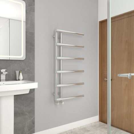 988x500mm Designer Bathroom Heated Towel Rail Radiator Chrome