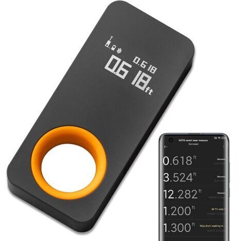 98ft Laser Rangefinder, Portable Mini Digital Laser, Accuracy ±2mm, Bluetooth, OLED Display, Length Measurement