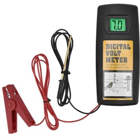 9,9 kV Elektrozaun-Voltmeter mit hintergrundbeleuchtetem LCD-Digitaldisplay, Messbereich 200-9900 V.