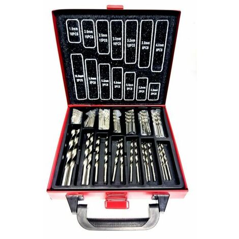 99 PEZZI PUNTE SET PER TRAPANO HSS ACCIAIO IN TITANIUM 1.5mm - 10mm
