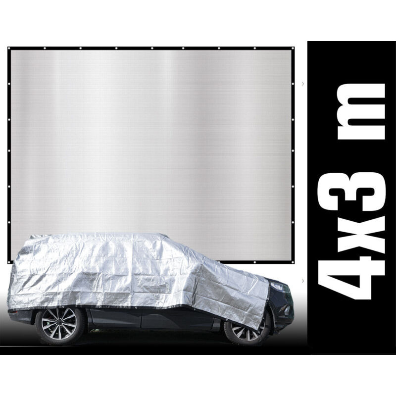 

99% Sombra 3x4m Tela Reflectante Funda de Coche para Exterior Vela para Camping