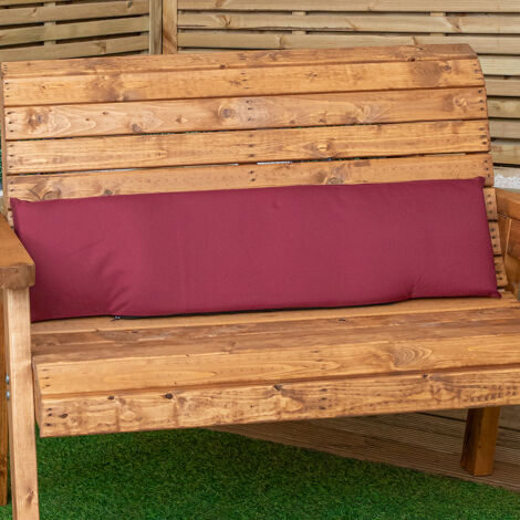 99 x 20 x 5cm Cushion Back for 2 Seater Wooden Garden Bench in Burgundy