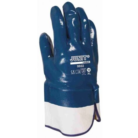 9922/10 GUANTE NITRILO ESTANCO PESADO S/SOPORTE DE ALGUANTE TIPO JERSEY. CARTERA DE SEGURIDAD. D - JUBA