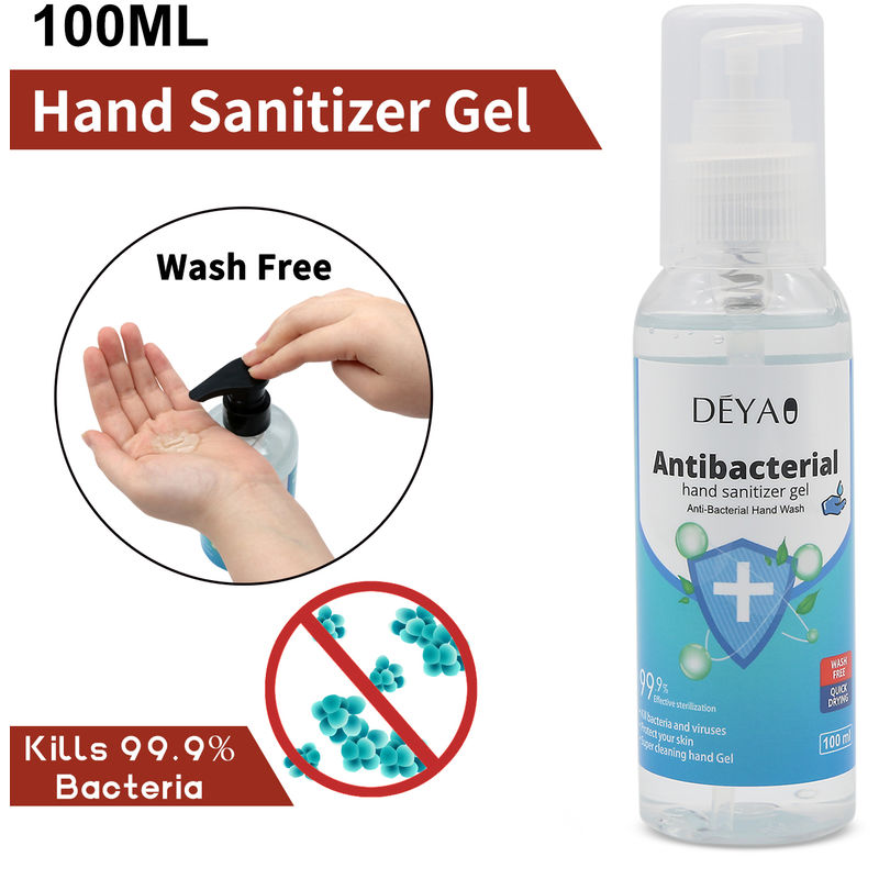 99, 9% Bacteria Cleaning Gel Hand Sanitizer Gel Wash Free 100ML 20pcs - Elegant