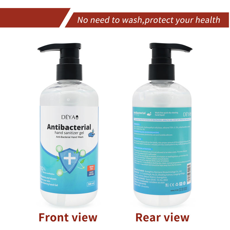 99, 9% Bacteria Cleaning Gel Hand Sanitizer Gel Wash Free 500ML 10pcs - Elegant