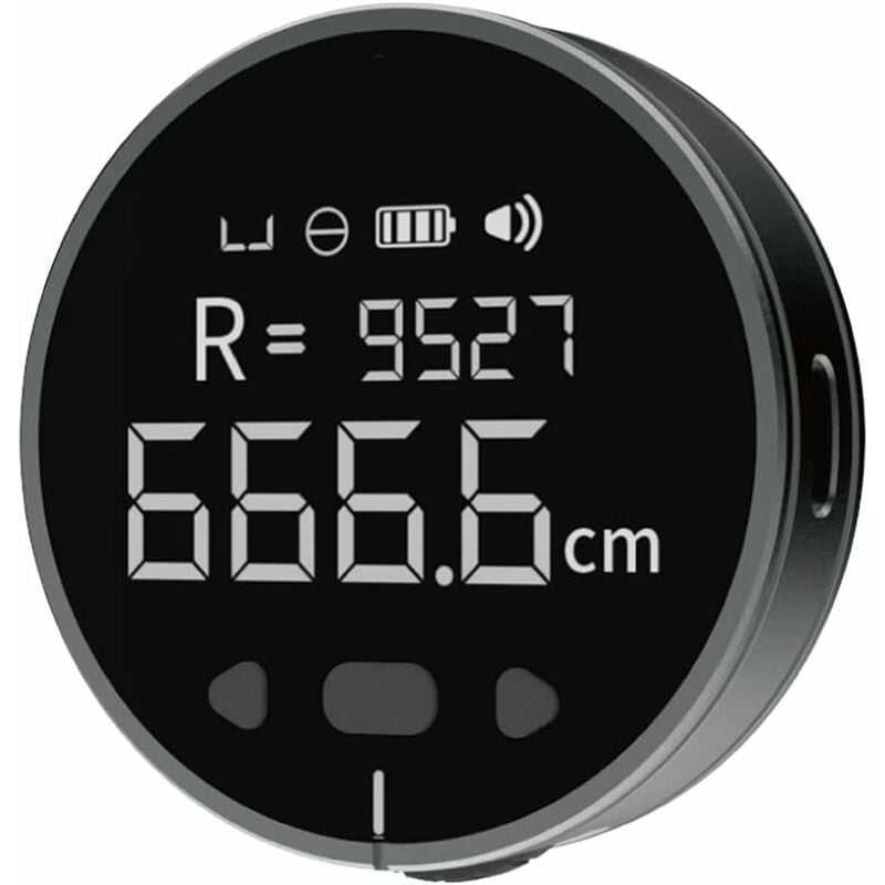 Jusch - 9.99 m Télémètre, Télémètre portable avec règle électronique, Télémètre numérique portable, Mètre à ruban électronique, mètre à ruban