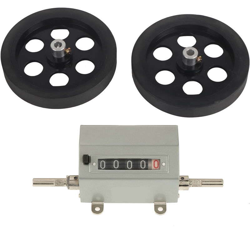 Eosnow - 1pc roue roulante 5 chiffres 0-9999.9 compteur de longueur vitesse maximale 350 tr/min gris réinitialiser
