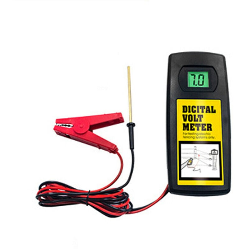 Start - 9.9KV testeur de clôture numérique maison jardin cheval bétail clôture électrique voltmètre affichage lcd avec rétro-éclairage