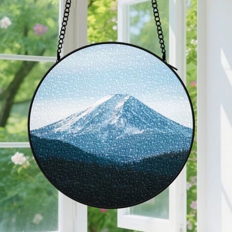 9cm Suspension en vitrail, attrape-soleil unique en verre, décoration jardin fenêtre, cadeau Noël, Anniversaire pour famille, ami, amie, collègue