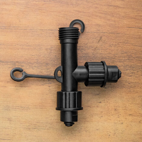 9cm x 10cm Black Plastic T Connector Max For Connectable Lights
