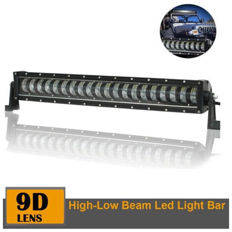 9D 63 СМ Led Bar Лед Бар Hi/Lo Kъси Дълги Водоустойчив Удароустойчив 12V 24V 12800 LМ 160W С Лупи Off-Road Лед Бар За Дж