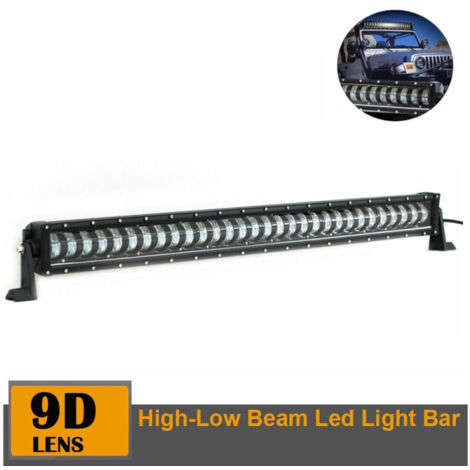 9D 88.5 СМ Led Bar Лед Бар Hi/Lo Kъси Дълги Водоустойчив Удароустойчив 12V 24V 19200 LМ 240W С Лупи Off-Road Лед Бар За
