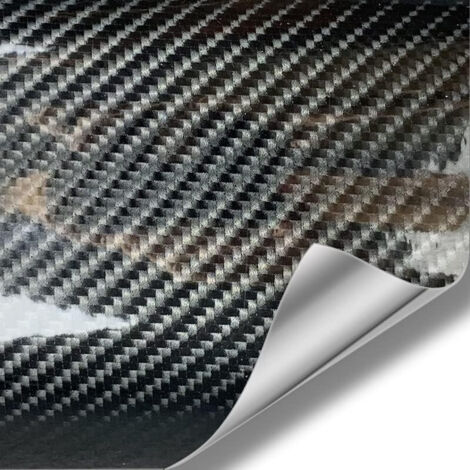 9D Декоративно автомобилно WRAP фолио 1.52 X 18M черен карбон BLACK CARBON