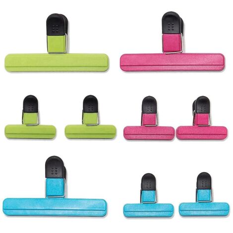 9er-Pack Chips-Clips, Lebensmittelbeutel-Clips (3 große und 6 kleine), Küchen-Clips, Chips-Beutel-Verschlussclips