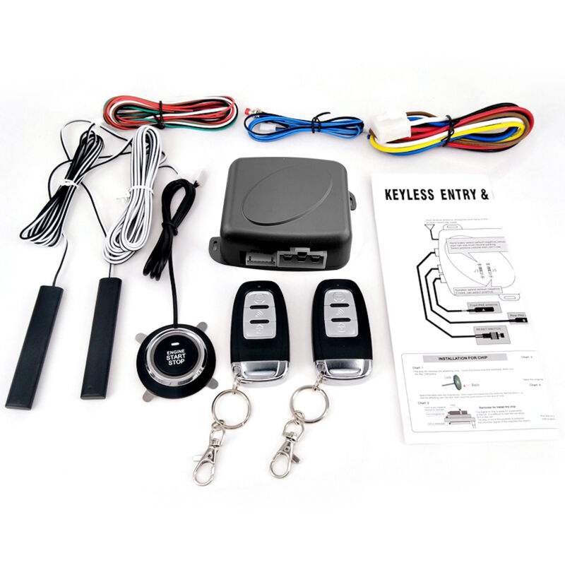 Zoternen - 9Pcs Car Push Button Start Remote Control, Keyless Entry Engine Start Anti-theft System (Système antivol d'entrée sans clé)