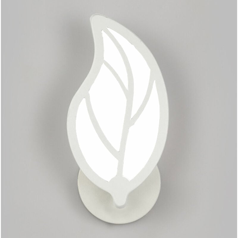 

9W Lámpara de Pared Led Simple Apliques de Pared Moderna Forma de La Hoja para Escalera Pasillo Salón (Blanco frio)