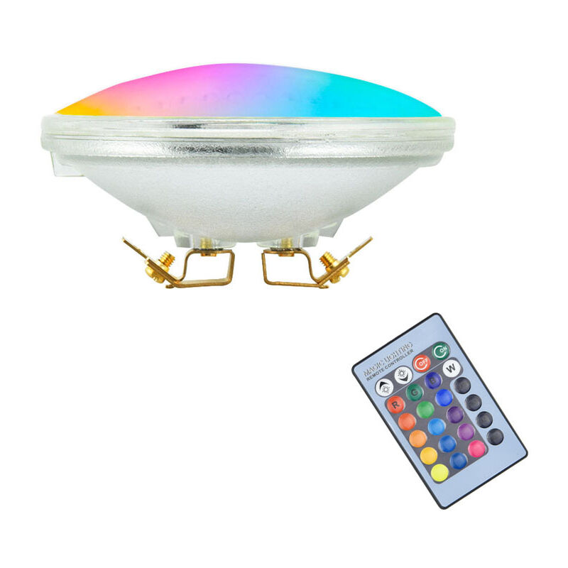 2pcs 9W Lampe Piscine LED PAR56, RGB Lumiere Piscine IP68 Etanche, Led Piscine avec télécommande, PC Par56 12V DC/AC, Aquarium Piscine Décoration