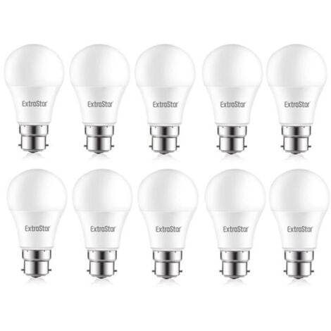 9W LED A60 Ball Bulb B22 Daylight  6500K