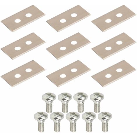 9x Lames de robots tondeuses + 9x écrous compatible avec HUSQVARNA série Automower 35x18mm acier inoxydable