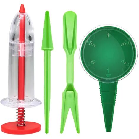(A-1kit) Mini semoir manuel avec distributeur de graines, outil de semis portatif et 5 réglages différents.