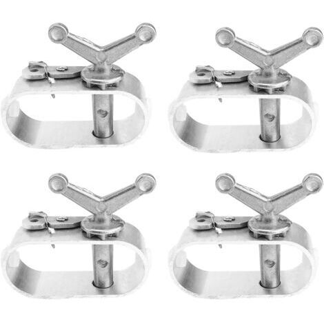 A 4 Pièces Tendeur Bache Piscine, ZIJANG Aluminium Tendeur Cable, Couverture de Piscine avec Tendeur Grillage, Accessoires de Camping pour Garder Piscine Propre, Clôture à Mailles Losangées, Jar
