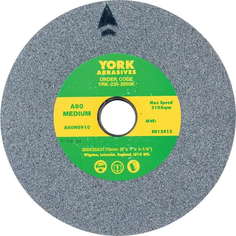 York - 150X13X31.75MM A80MV Medium Aluminium Oxide Bench Grinding Wheel