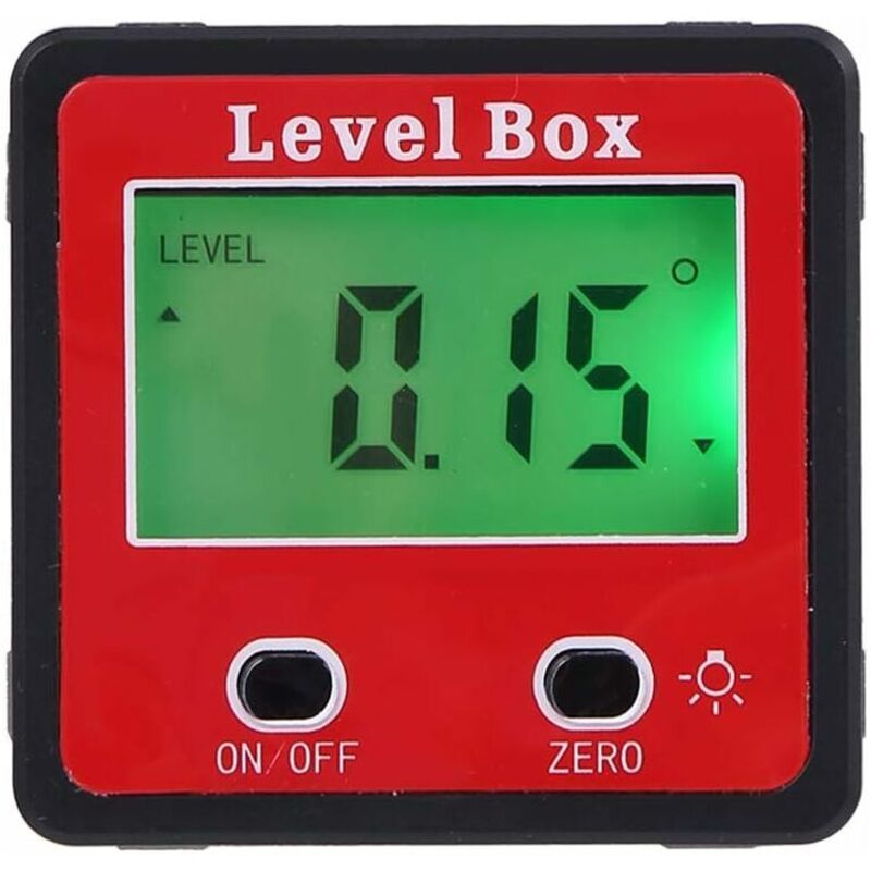 Heguyey - Angle Mesure Angle Horizontal Compteur numérique Inclinomètre, Numérique Boîte de Niveau Électronique Base Magnétique Outils de Mesure,