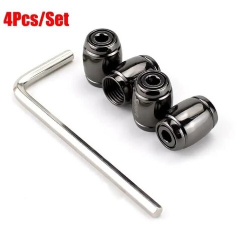 A-Black-4PCS - Bouchons de Valve de pneu antivol, couvre-tige de Valve de Style Sport, capuchons Anti-poussiè