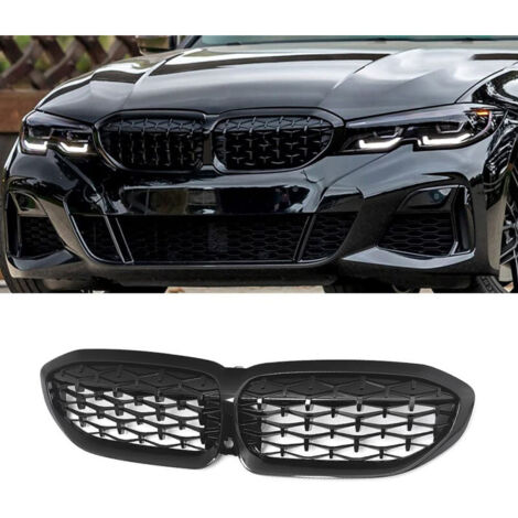 Бъбреци Решеткa за BMW 3-та Серия G20 Sedan 2019+, G21 Touring, G28 Sedan Diamond Style Черен Гланц