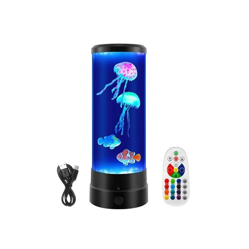 Vuszr - Bulles, Lampe à MéDuses, LumièRe led D'Aquarium à 16Couleurs Changeantes avec TéLéCommande, Veilleuse à MéDuses AlimentéE par usb