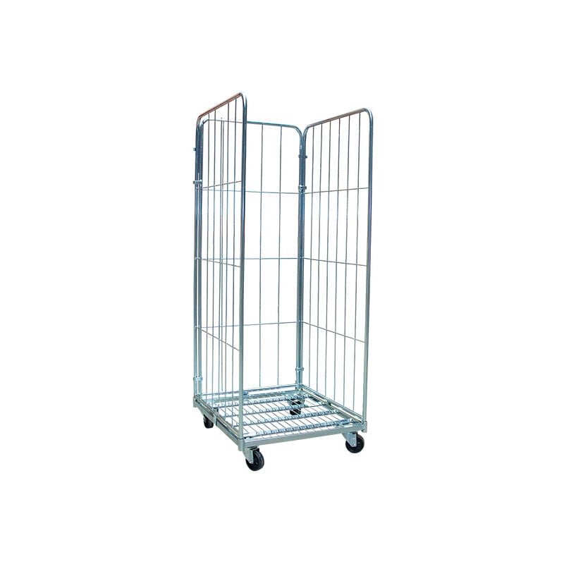 Roll conteneur 400kg - 3 cotés - Dimensions 720x800x1800mm - 885006617