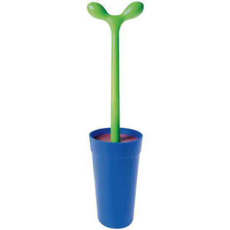 A di Alessi ASG04 AZ Merdolino Balayette pour Toilette en Résine Thermoplastique Bleu
