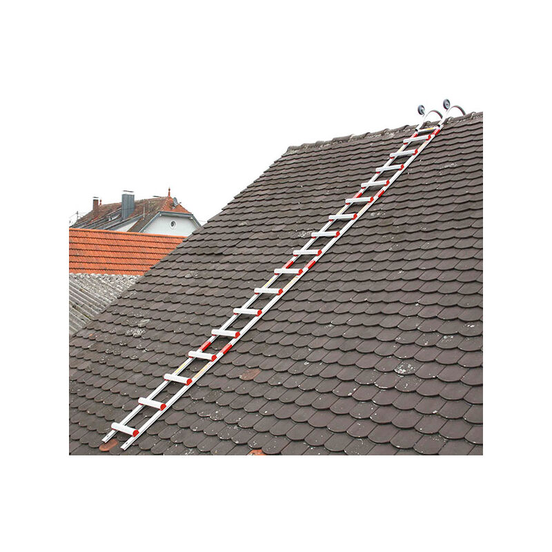 Matisère - Echelle de toit alu avec crochet - Ecartement des barreaux 28cm - Longueur 2,00m - HIM4538/280/200