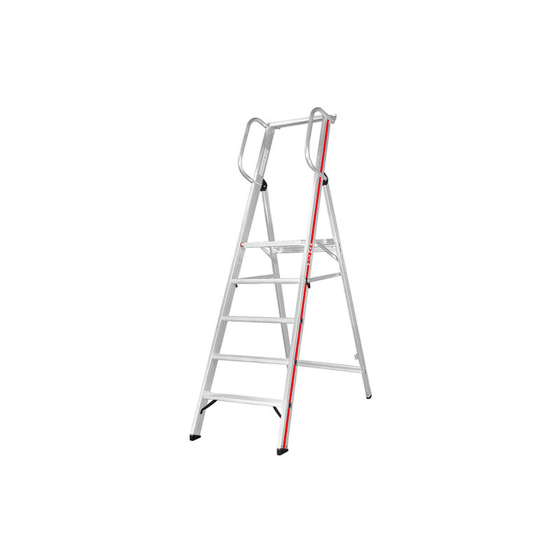 Escabeau 5 marches grande plateforme - Hauteur max. de travail 3.15m - 8080/05